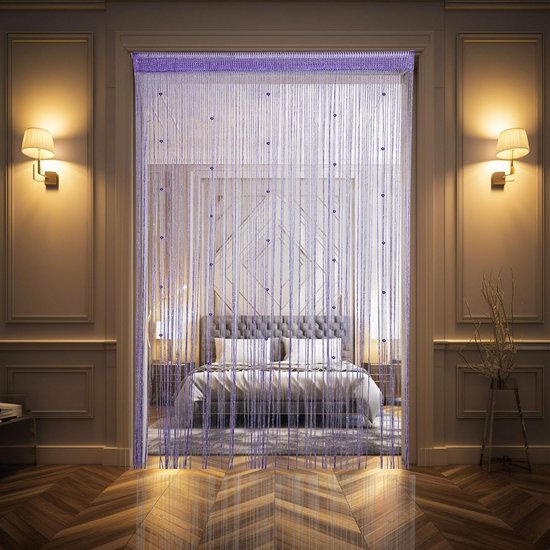 Rideau de porte en fil de rose