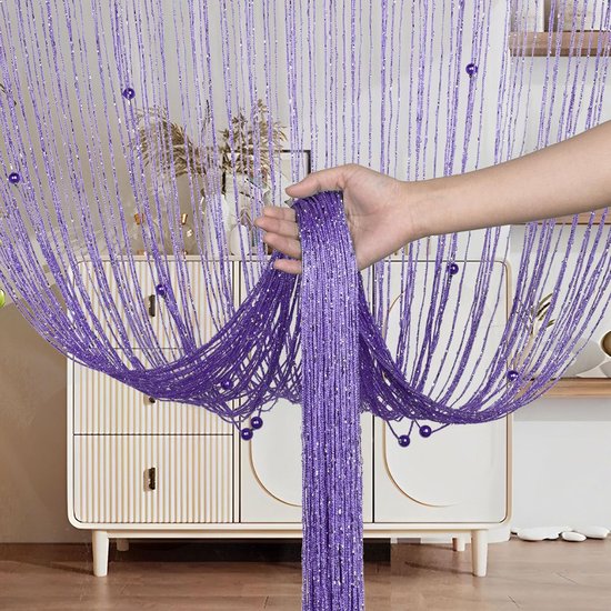 Rideau de porte en fil de rose